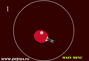 Смысл игры - чеканишь мячик от настольного тенниса.