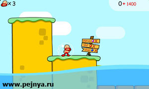 Отличная бродилка про бородатого мужичка в ползунках.