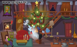 Забавная игра про Каспера дружелюбное приведение.