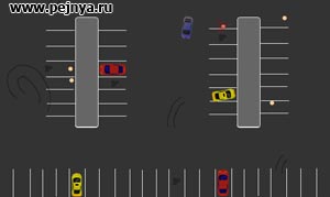 Игра в каторой вы должны передовить всех пешеходов бродящих по автостоянке.