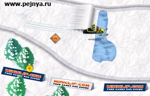 Отличные гонки на снегомобилях!