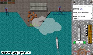 неплохая игра. Припаркуй баржу.